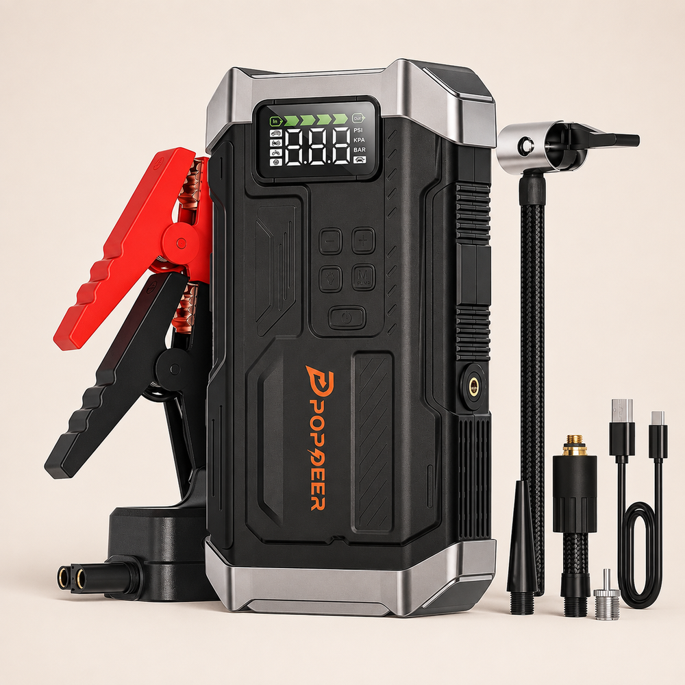 KABO RoadBoost – 4-in-1 Starthilfe & Reifenkompressor