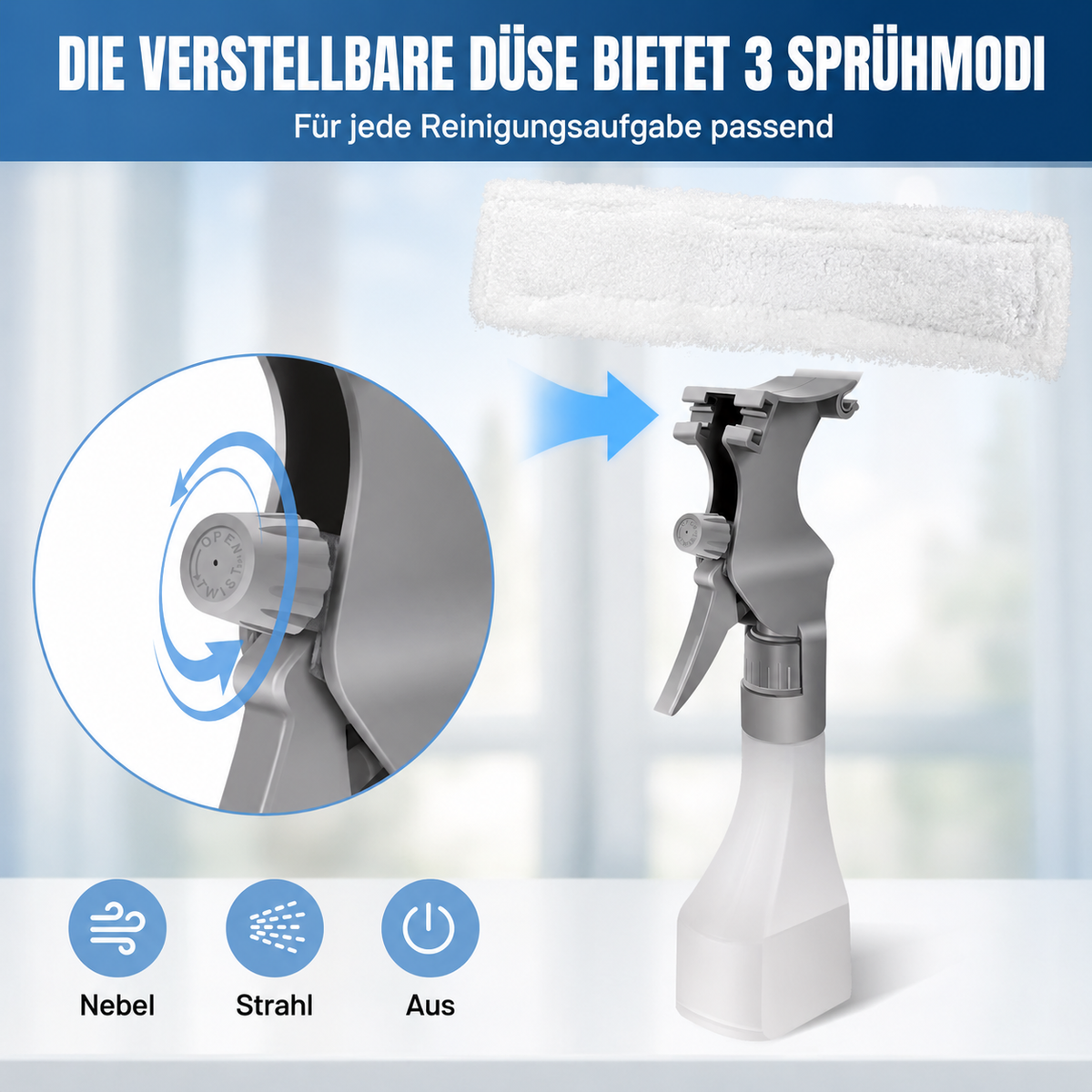 KABO ClearView – Akku-Fenstersauger