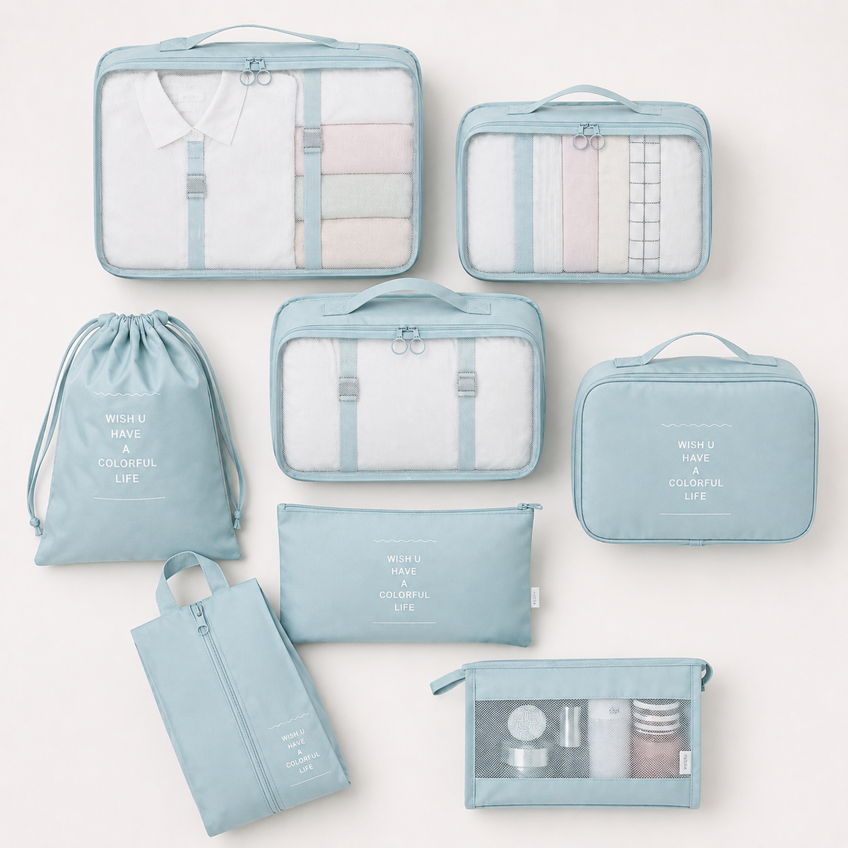 KABO PackSmart – 8-teiliges Koffer-Organizer-Set