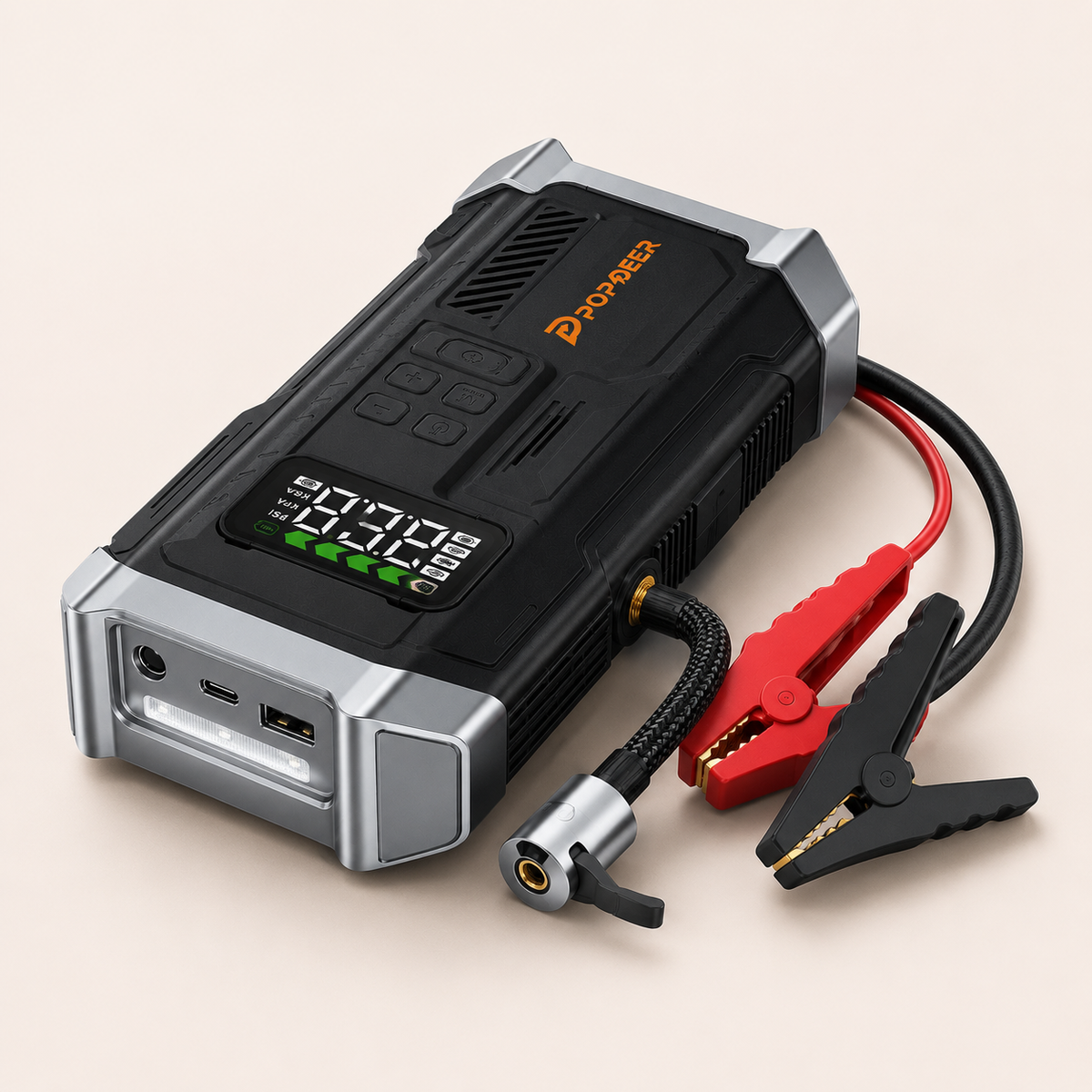 KABO RoadBoost – 4-in-1 Starthilfe & Reifenkompressor