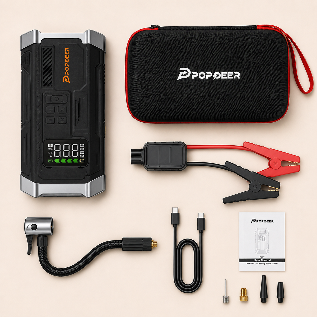 KABO RoadBoost – 4-in-1 Starthilfe & Reifenkompressor